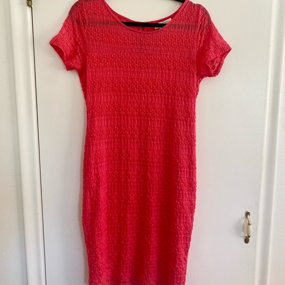Jessica Simpson Pink Lace Maternity Dress- Small